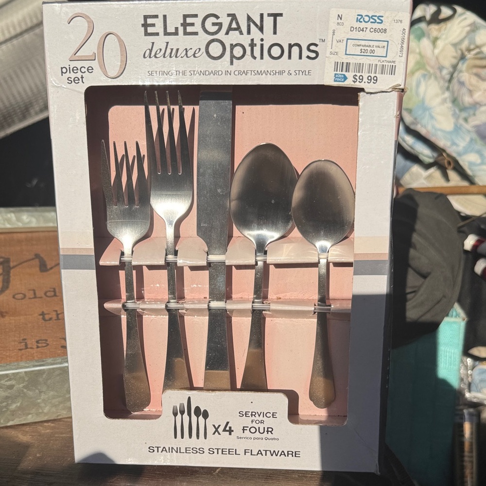 Stainless Steel Flatware Set - Silver